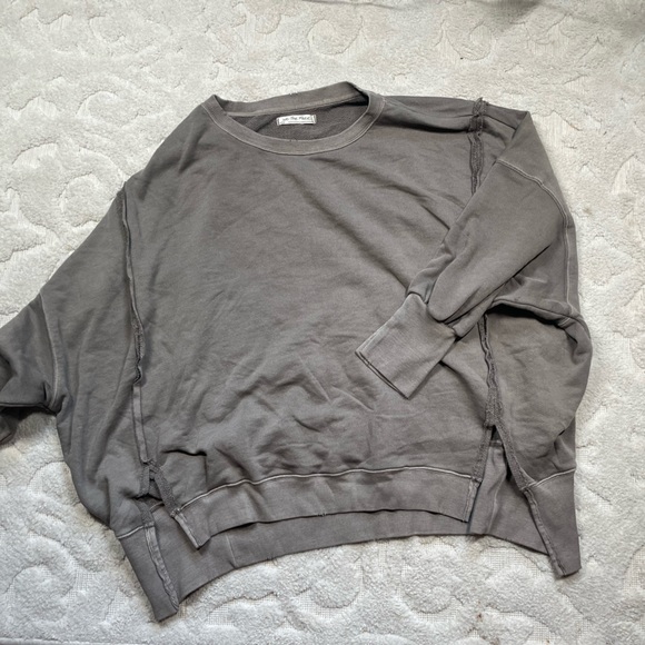 Free people / We The Free Camden Sweatshirt color- dolphin nwot - Picture 4 of 7